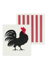Rooster & Stripes Swedish Dishcloths / Set of 2