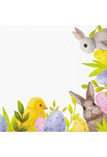 Luncheon Bunny Corner Napkins. Pack of 20