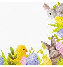 Luncheon Bunny Corner Napkins. Pack of 20