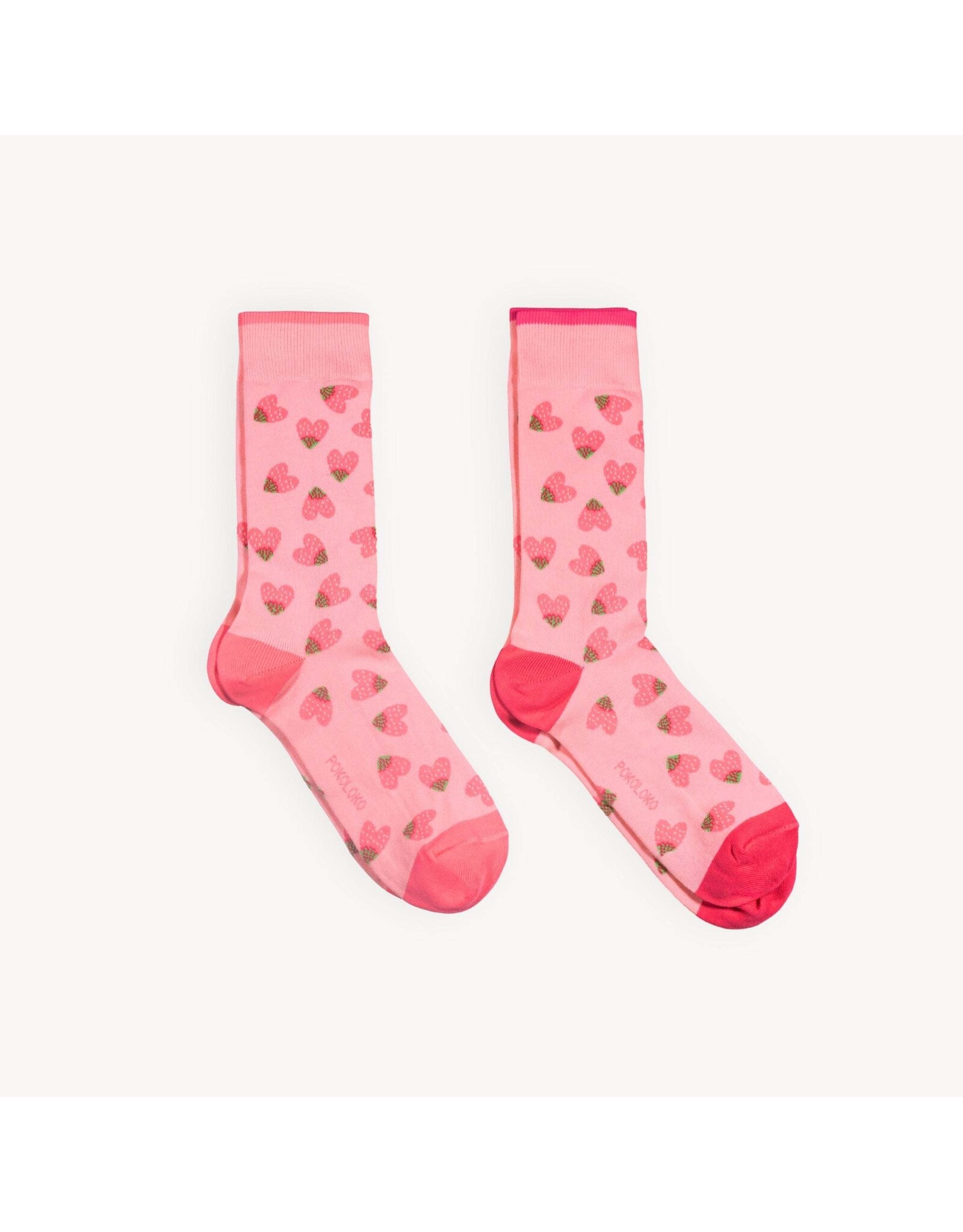 Pokoloko Strawberry Heart Pima Socks - Pack of 2
