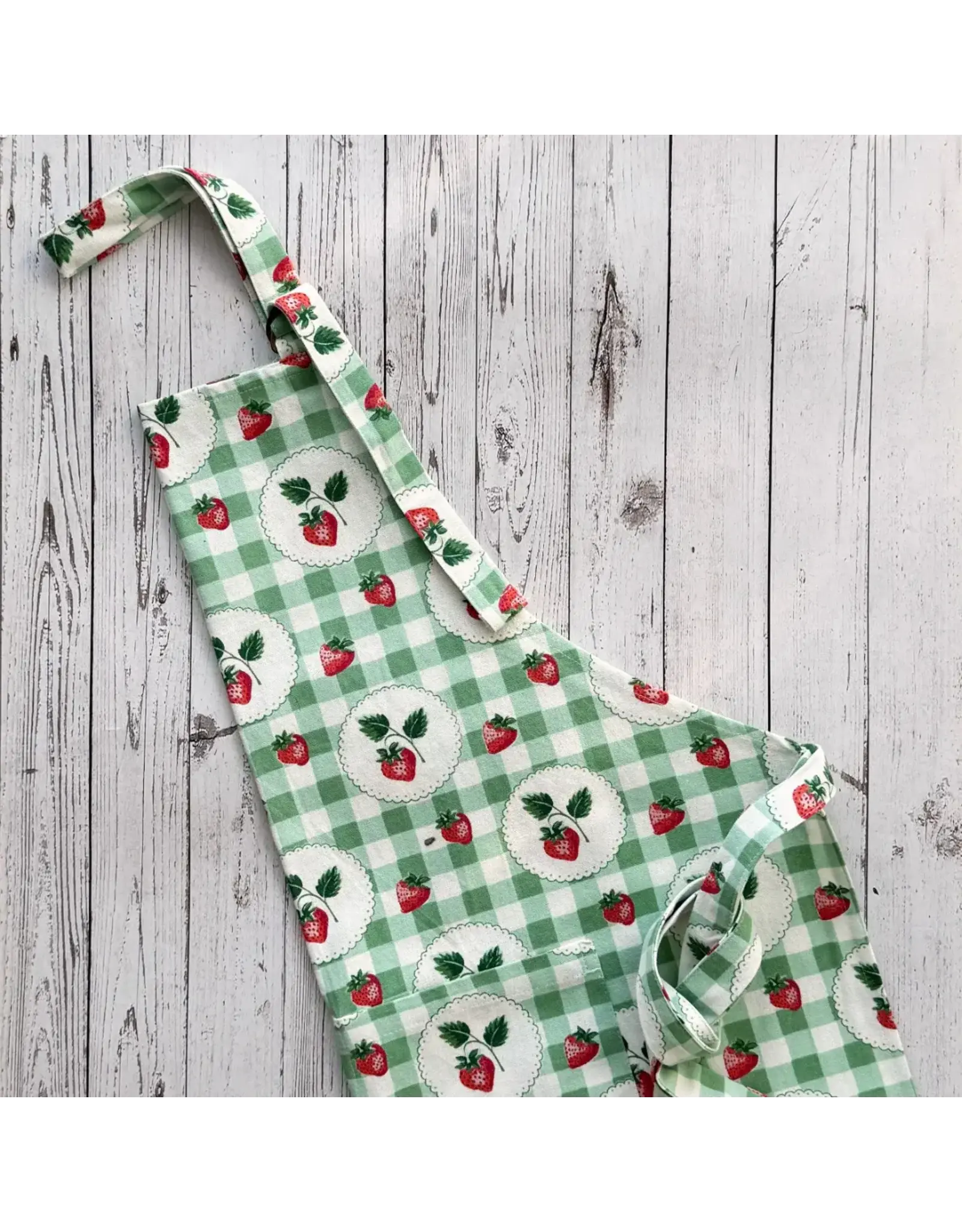 Strawberry Gingham Apron