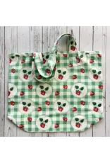Strawberry Gingham Tote Bag