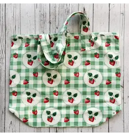 Strawberry Gingham Tote Bag