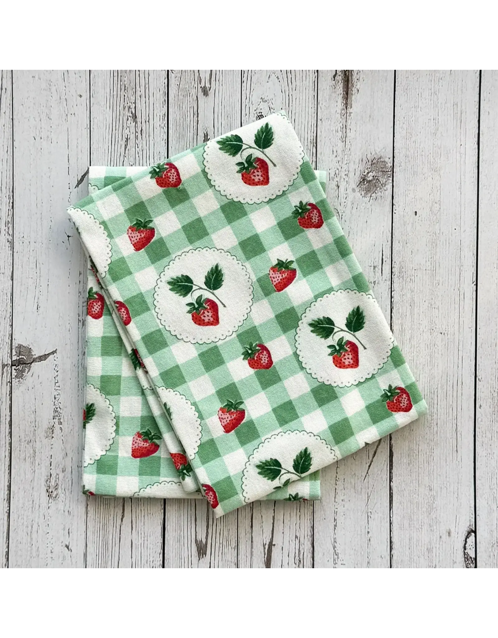 Strawberry Gingham Tea Towel