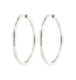 Pilgrim Haze Hoop Earrings - Silver