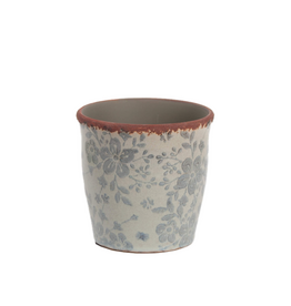 Planter Pot - Blue Floral  SM