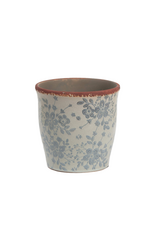 Planter Pot - Blue Floral LG