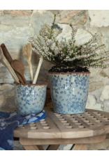 Planter Pot - Blue Floral LG