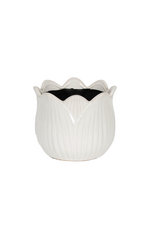 White Tulip Planter Pot - LG