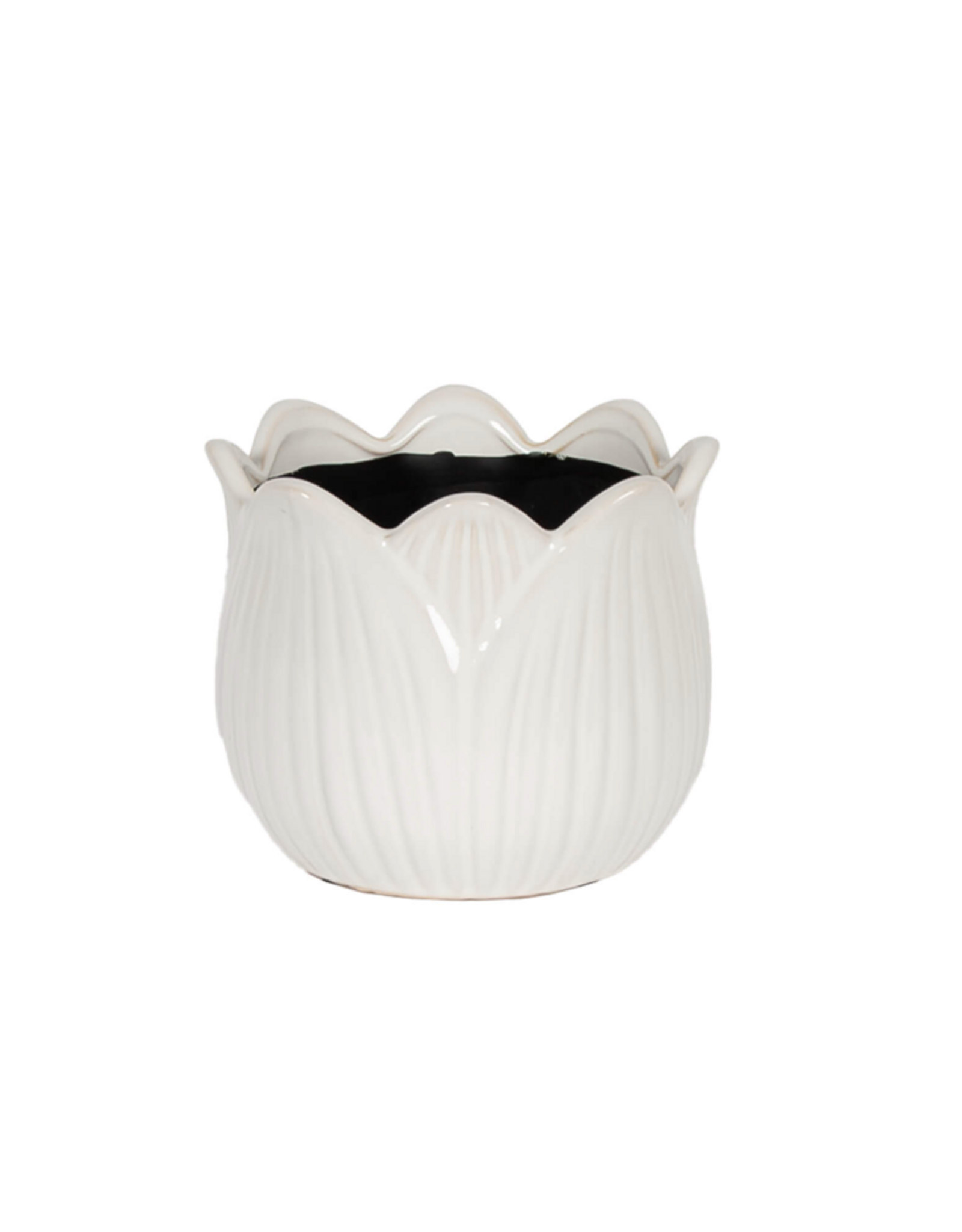 White Tulip Planter Pot - LG