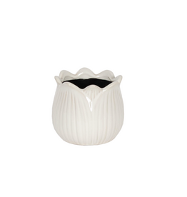 White Tulip Planter Pot - SM