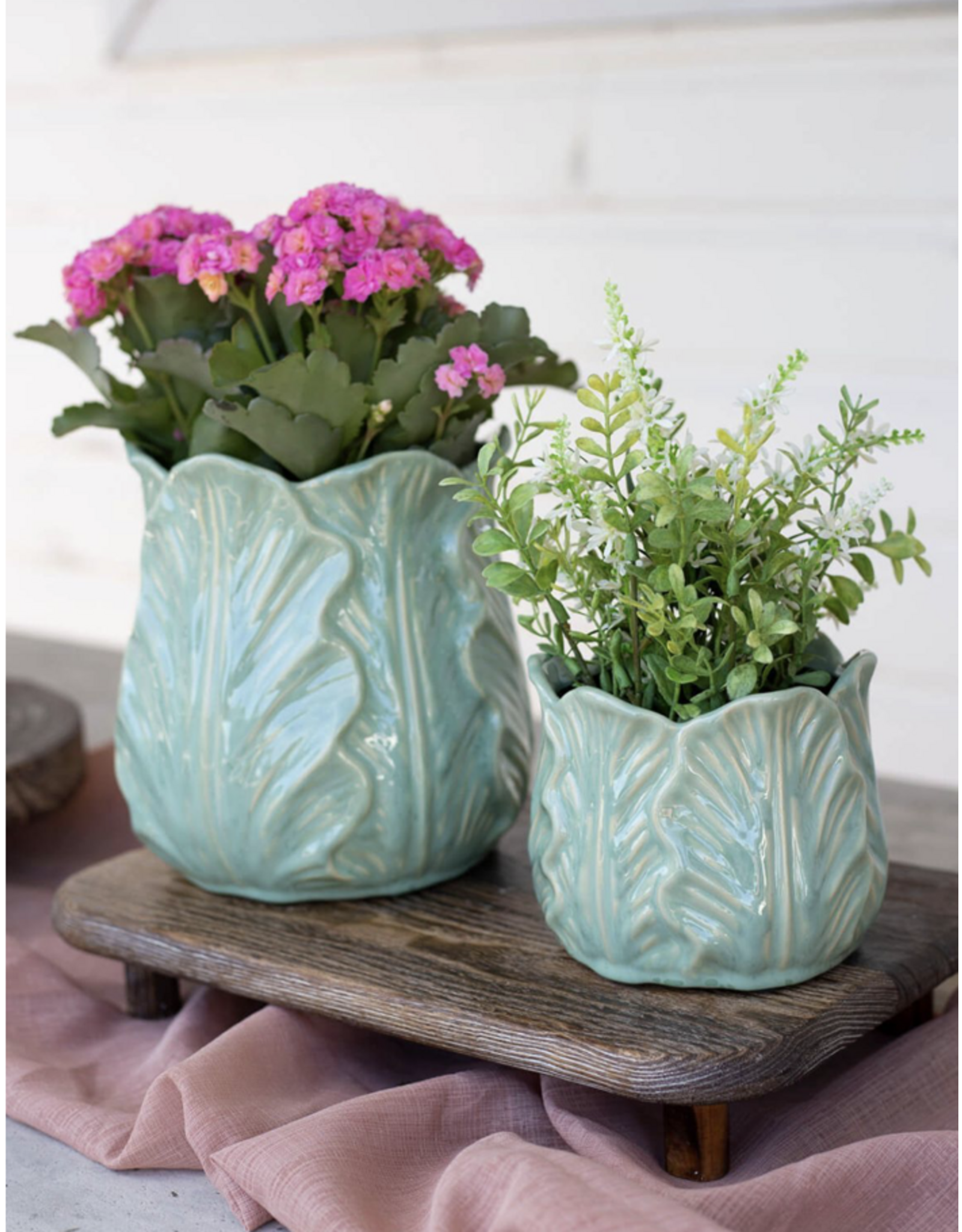 Green Cabbage Planter Pot - SM