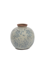 Round Vase - Blue Floral