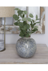 Round Vase - Blue Floral