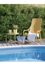 Oval Willow Base Insulated Picnic Bag - Blue Stripes