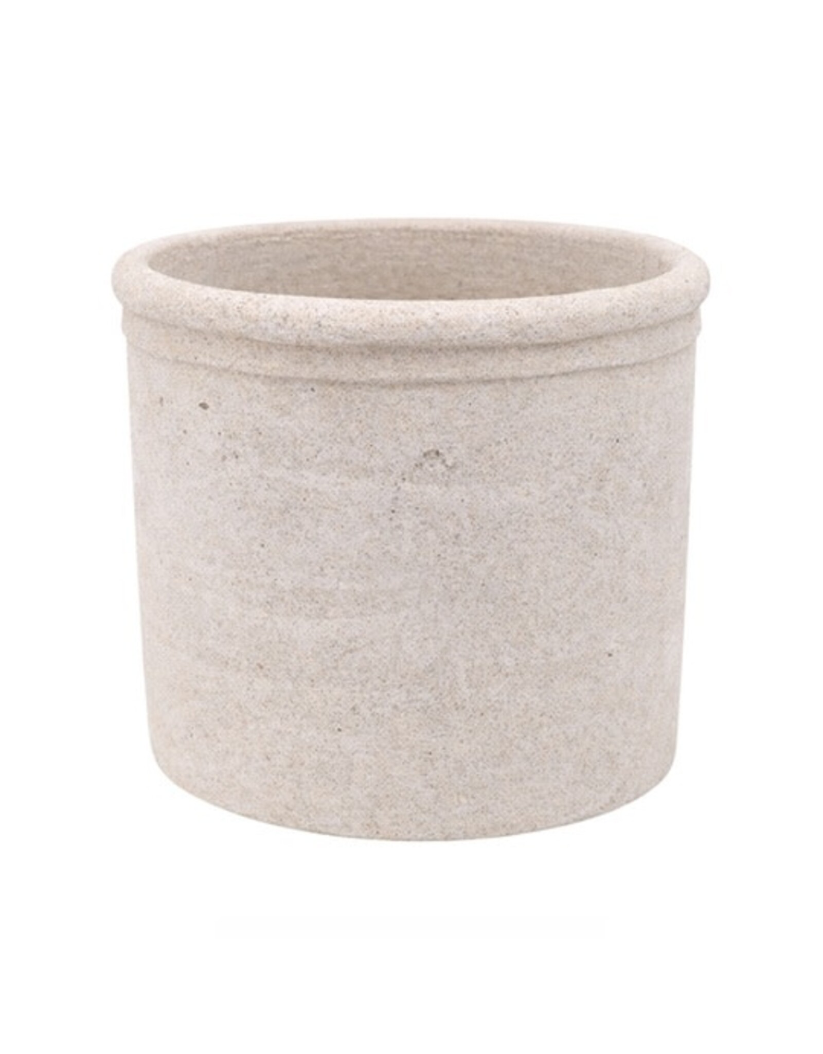 Option 2 Cement Pot - Pale Beige - 7"