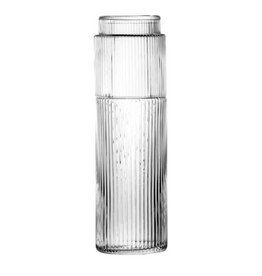 Ribbed Clear Deskside Carafe and Glass
