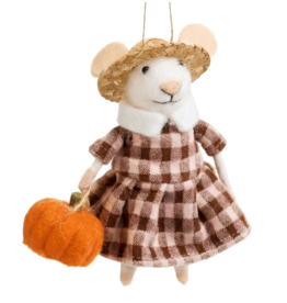 Harvest Mouse Ornament - Dress&Hat