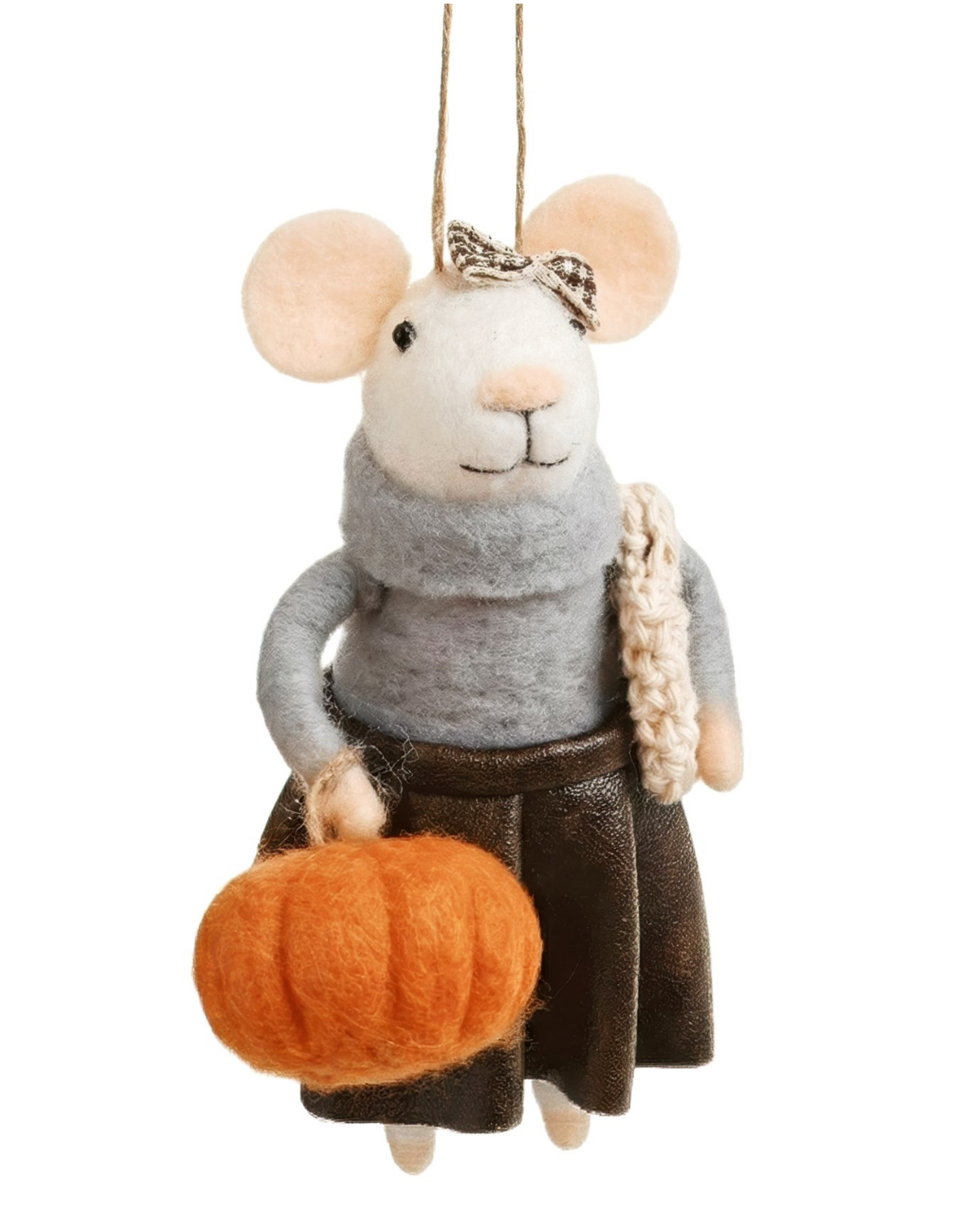 Harvest Mouse Ornament - Skirt&Bow&Purse