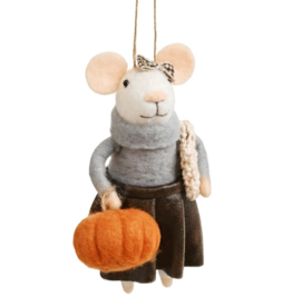 Harvest Mouse Ornament - Skirt&Bow&Purse