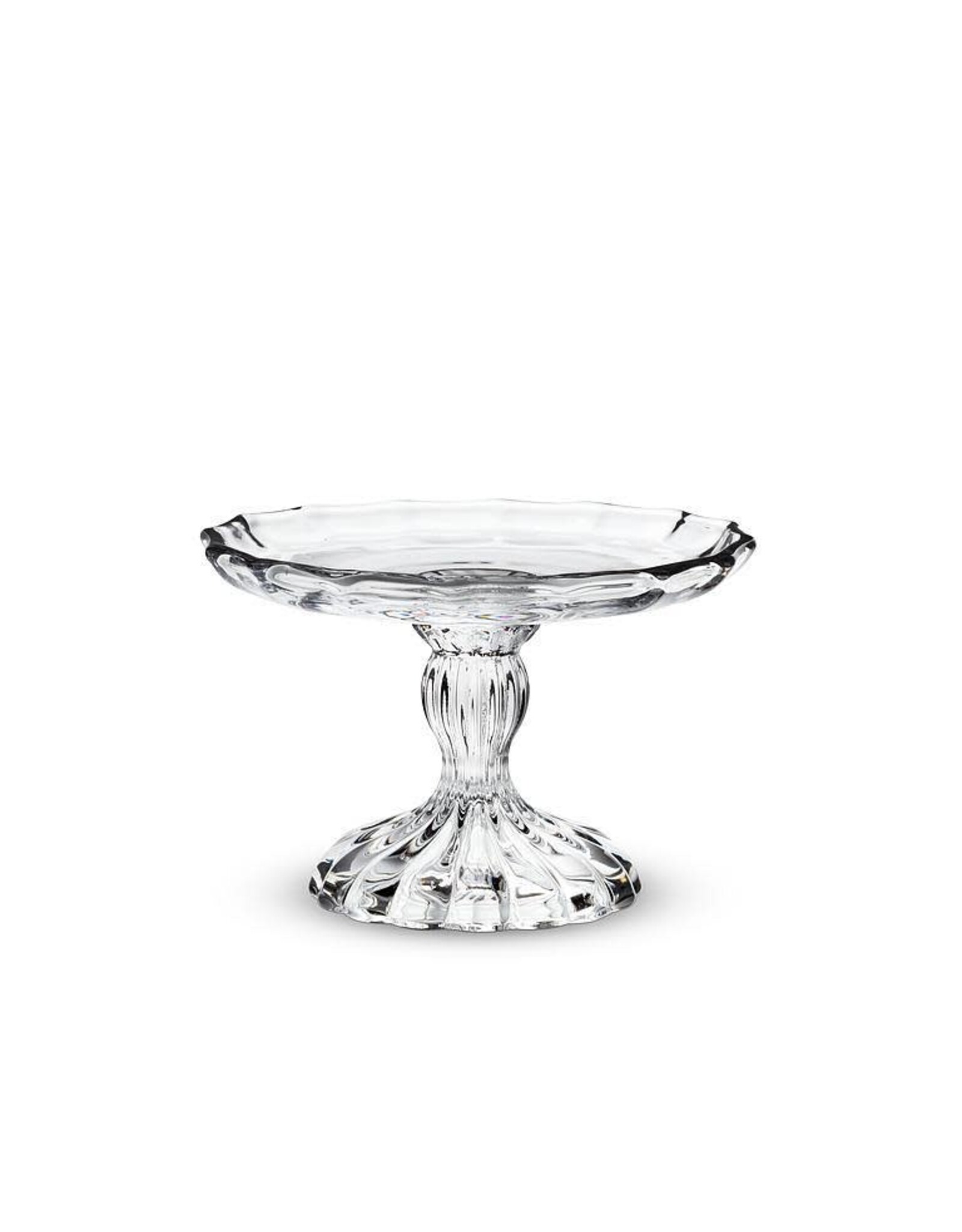 Small Embossed Pedestal Plate