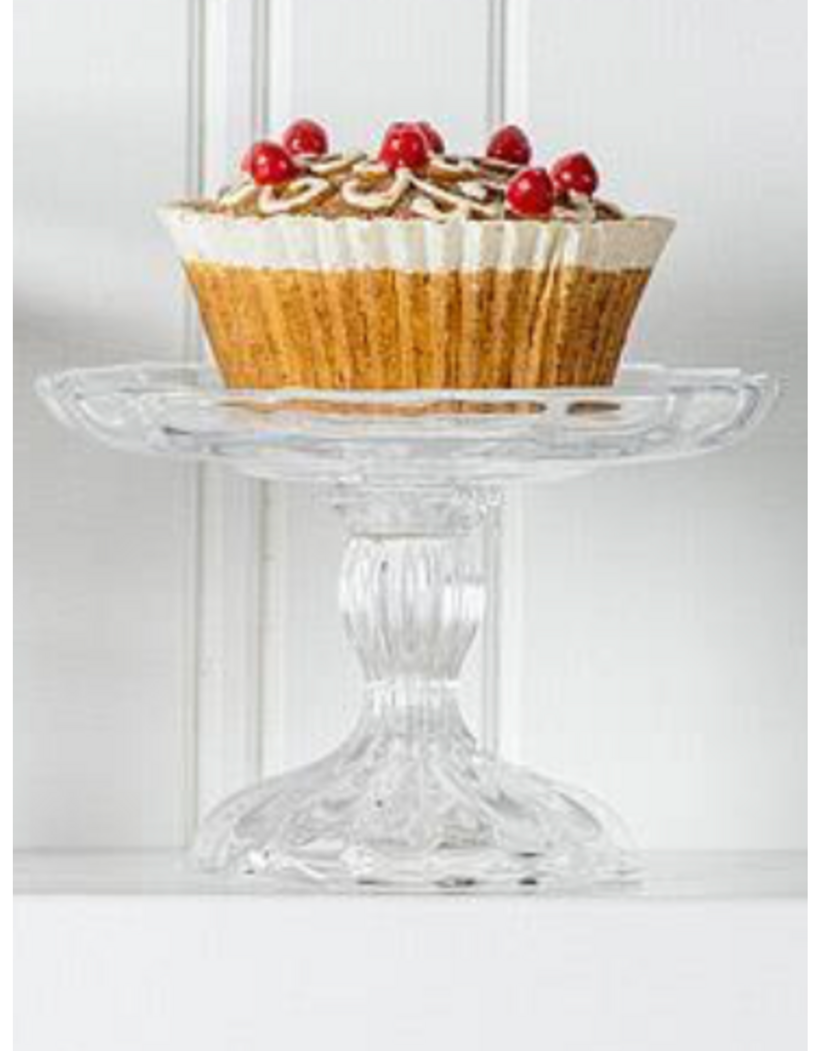 Small Embossed Pedestal Plate