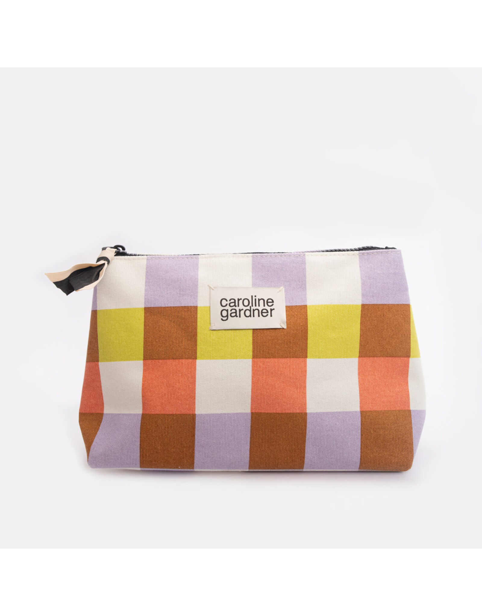 Caroline Gardner Multi Check Canvas Beauty Bag