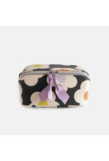 Caroline Gardner Multi Flower Charcoal Diagonal Cosmetic Bag