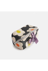 Caroline Gardner Multi Flower Charcoal Diagonal Cosmetic Bag