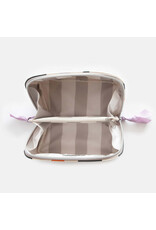 Caroline Gardner Multi Flower Charcoal Diagonal Cosmetic Bag