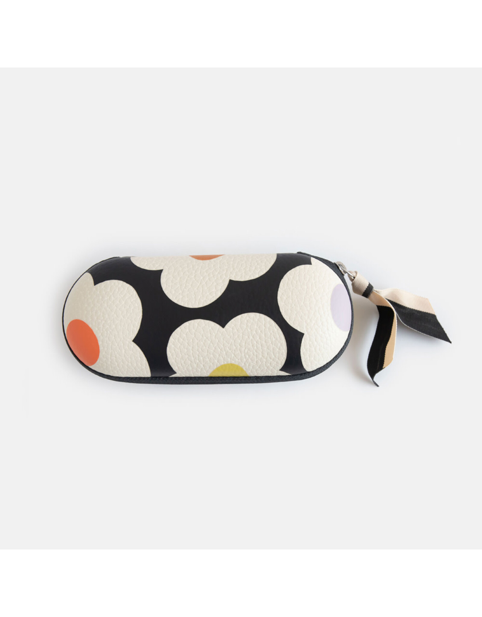 Caroline Gardner Multi Flower Charcoal Zip Glasses Case