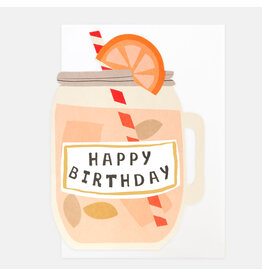 Birthday - Pink Cocktail in Mason Jar