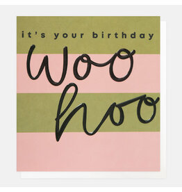 Birthday - WooHoo Green/Pink Stripes