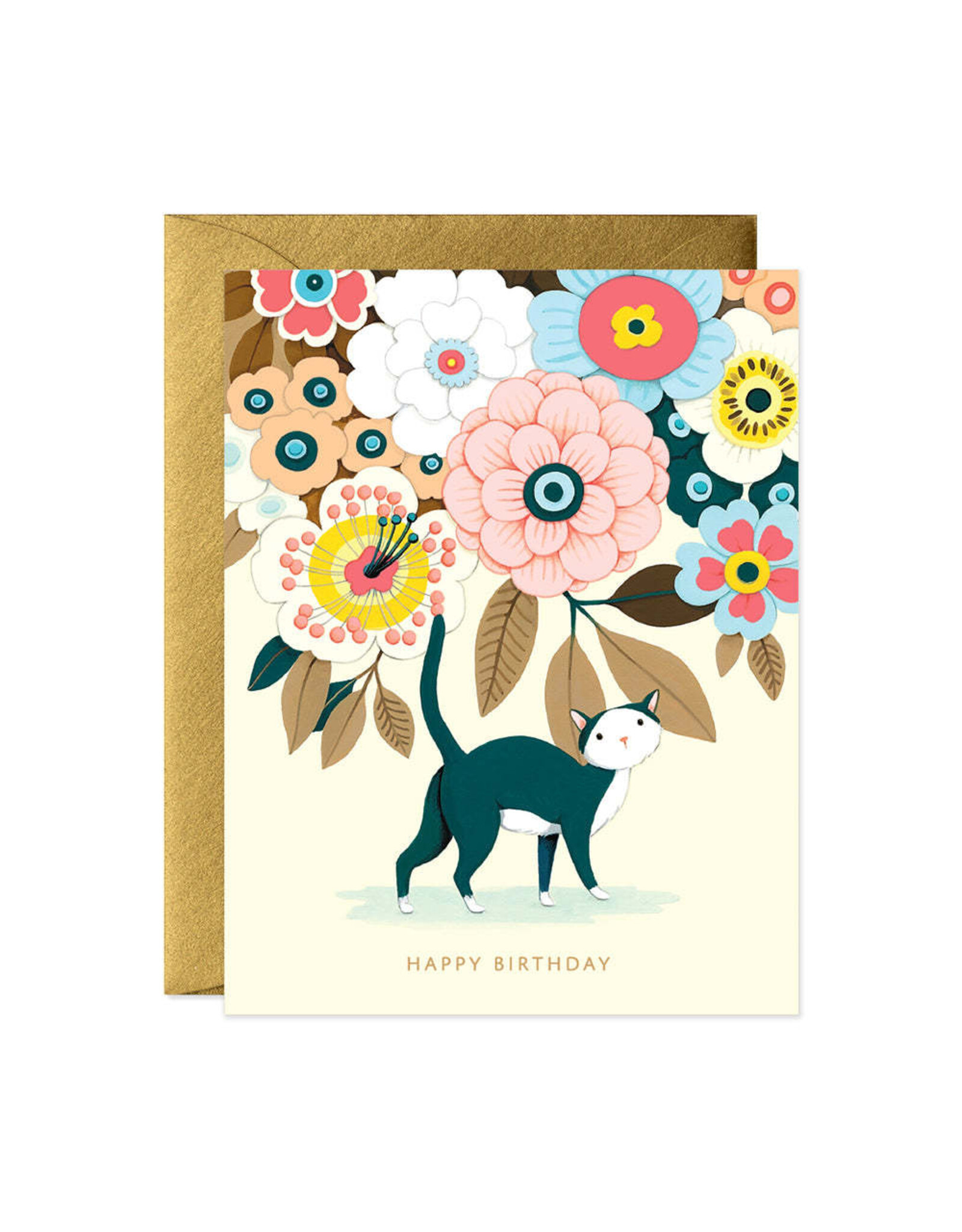 JooJoo Paper Birthday - Floral Kitty