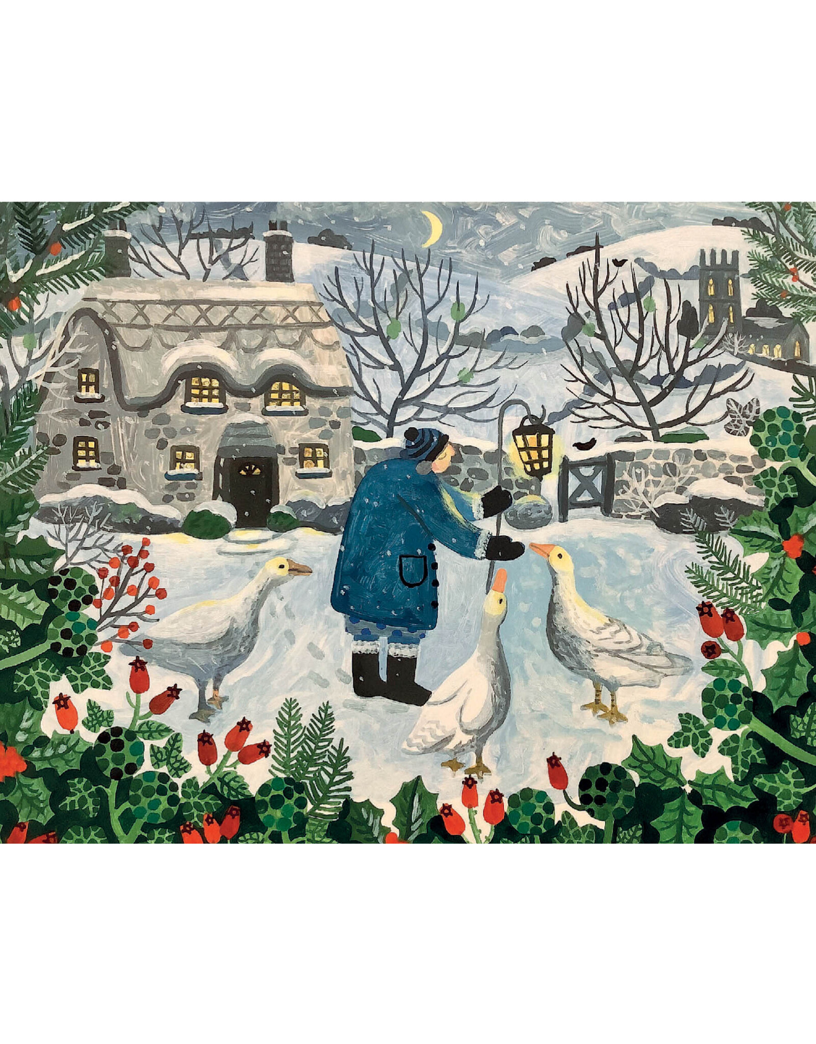 Geese By Moonlight -Box of 6 Cards