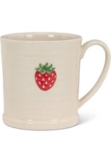 Strawberry on Rimmed Mug
