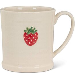 Strawberry on Rimmed Mug