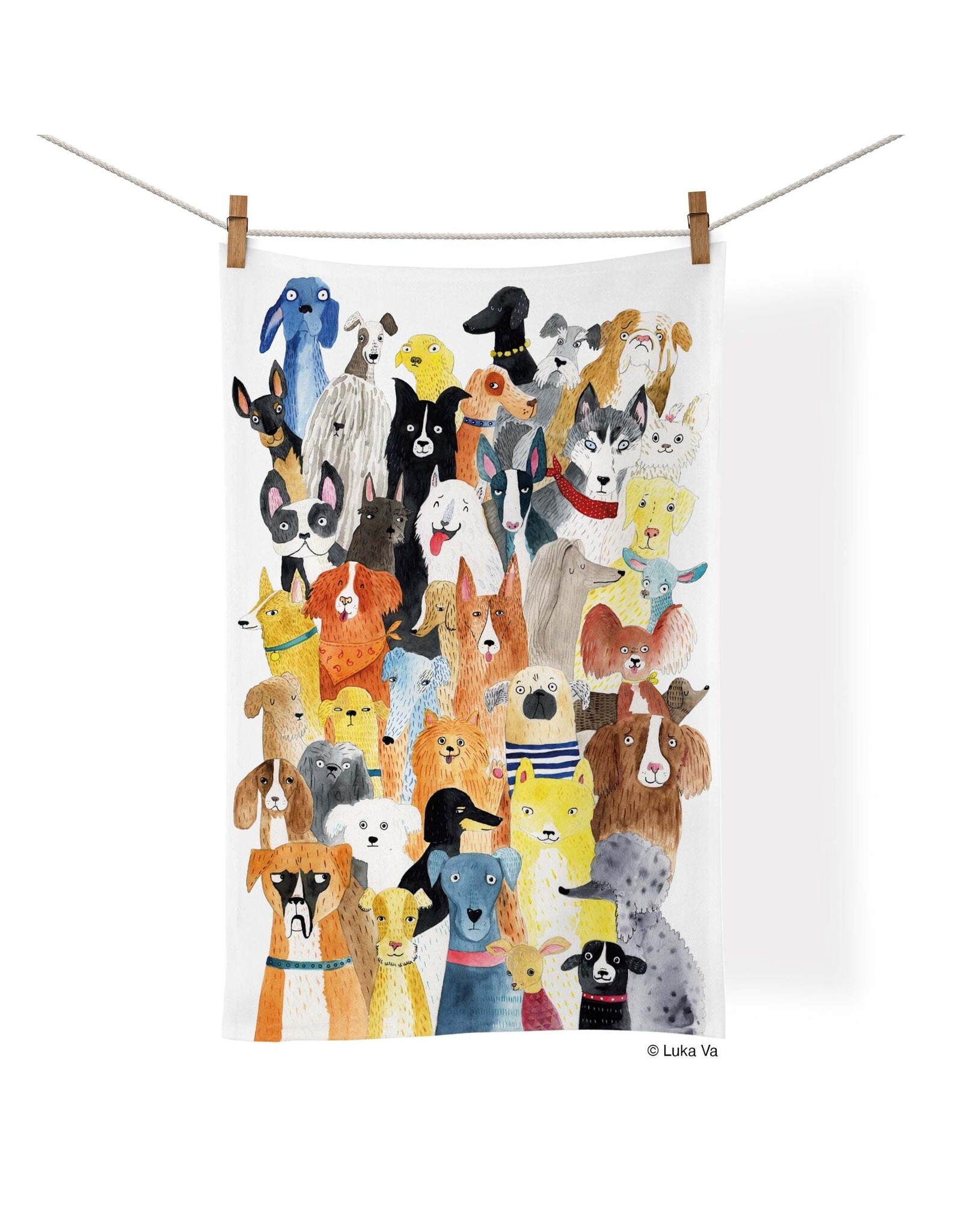 Werkshoppe Dog Park Cotton Tea Towel