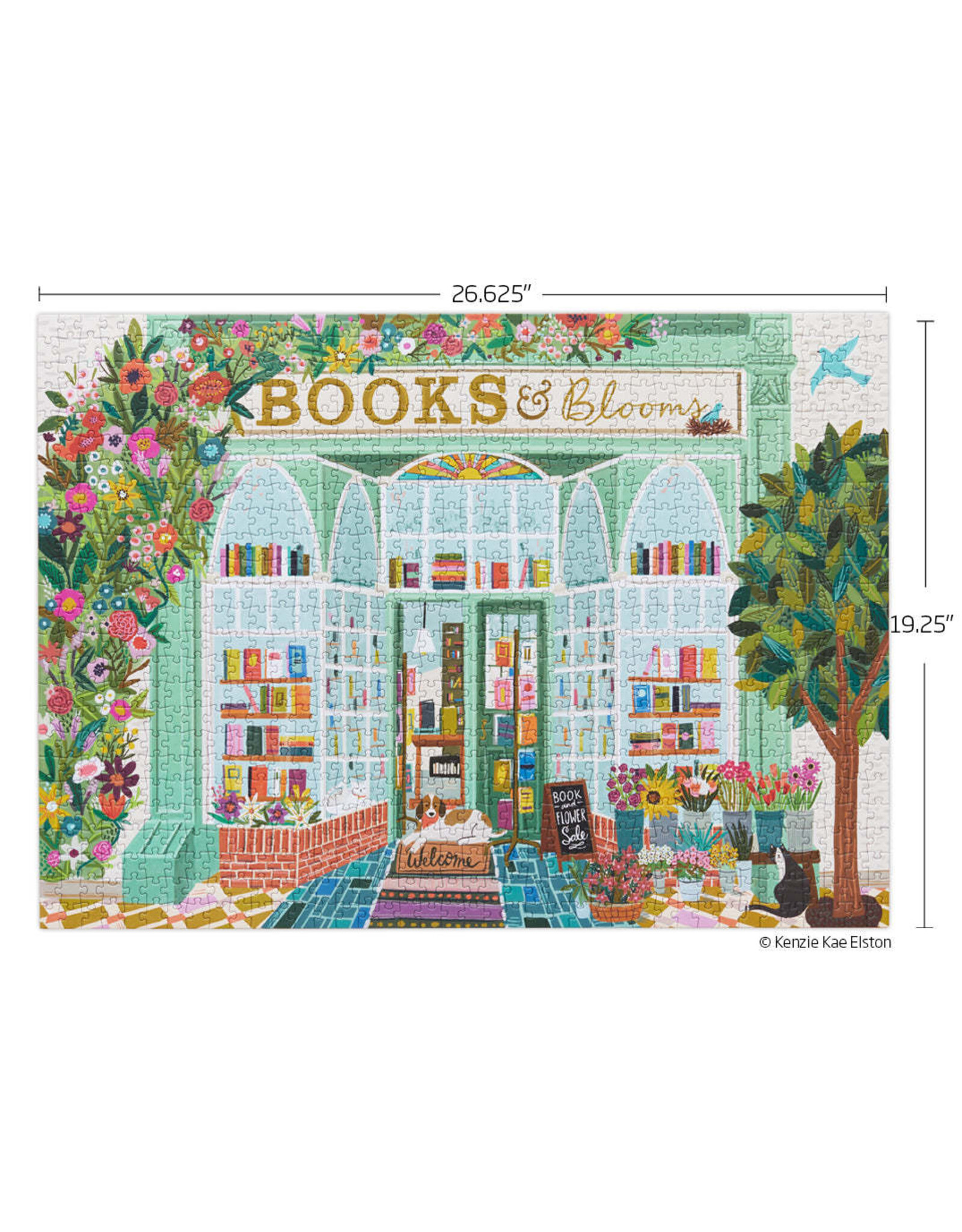 Werkshoppe Books And Blooms 1000 Piece Puzzle