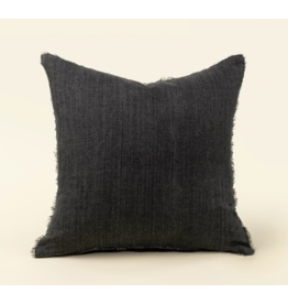 Lina Linen Pillow - Charcoal - 20 x 20