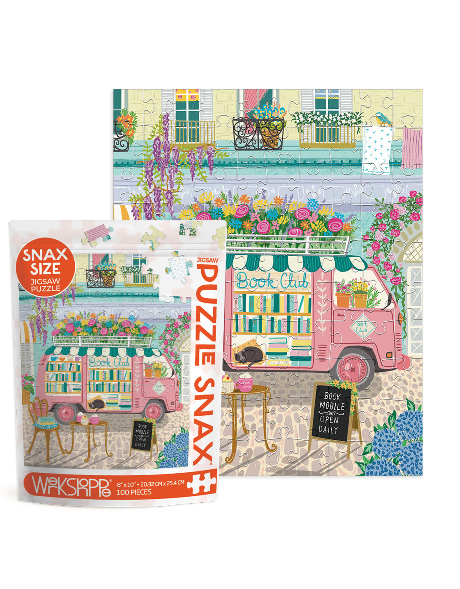 Werkshoppe Mobile Book Club 100 Piece Puzzle Snax