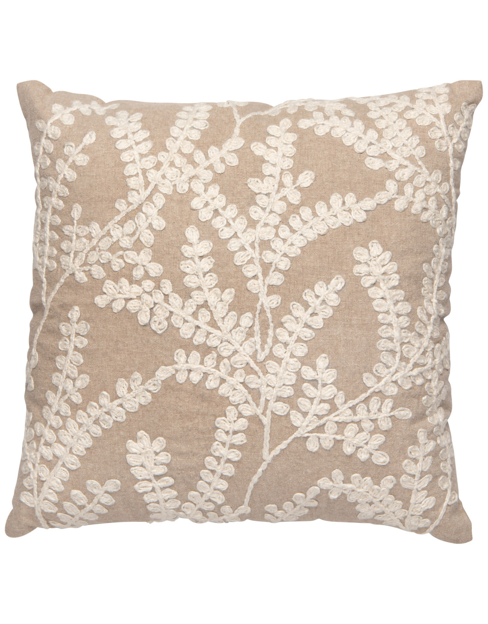 Branch Embroidered Pillow 18 x 18 inch