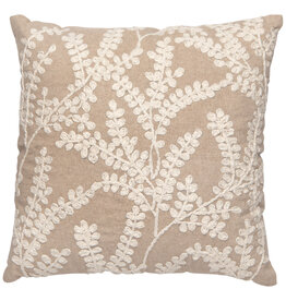 Branch Embroidered Pillow 18 x 18 inch