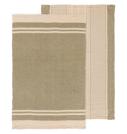 Linea Olive Branch Woven Dishtowels - Set of Two