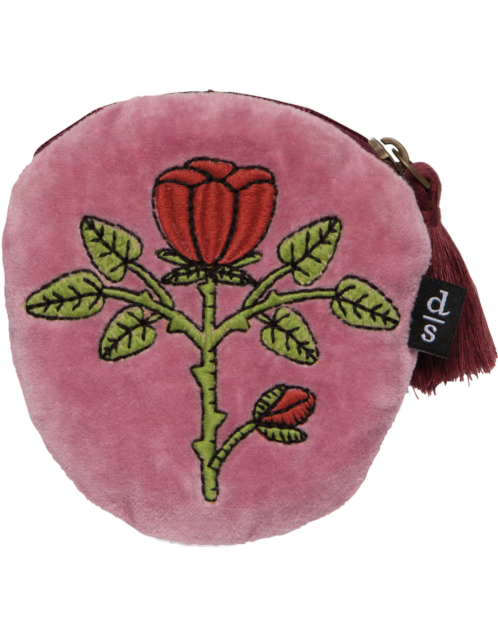 Rose Briar Embroidered Coin Purse