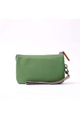 Ori London Carnaby Medium Canvas Wallet w Strap -Artichoke