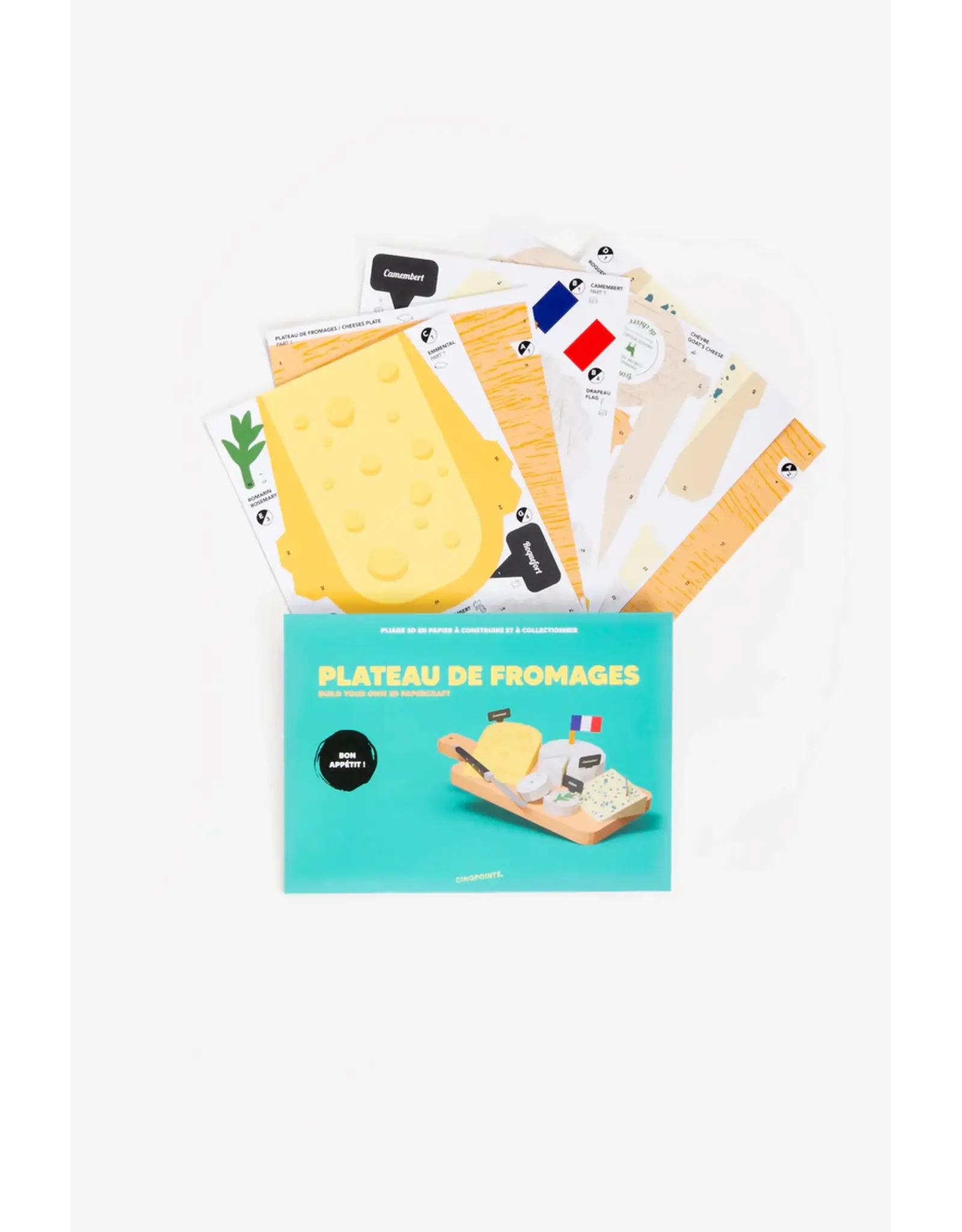 Cinqpoints 3D Paperfood - Cheese Board Kit