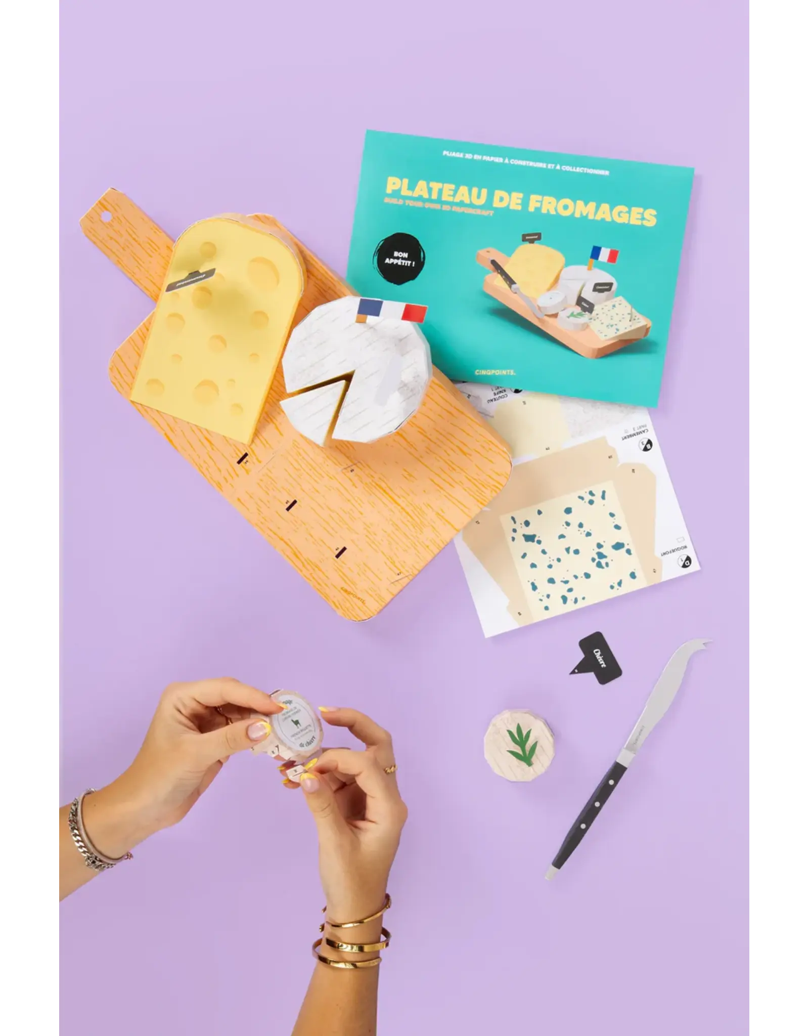 Cinqpoints 3D Paperfood - Cheese Board Kit