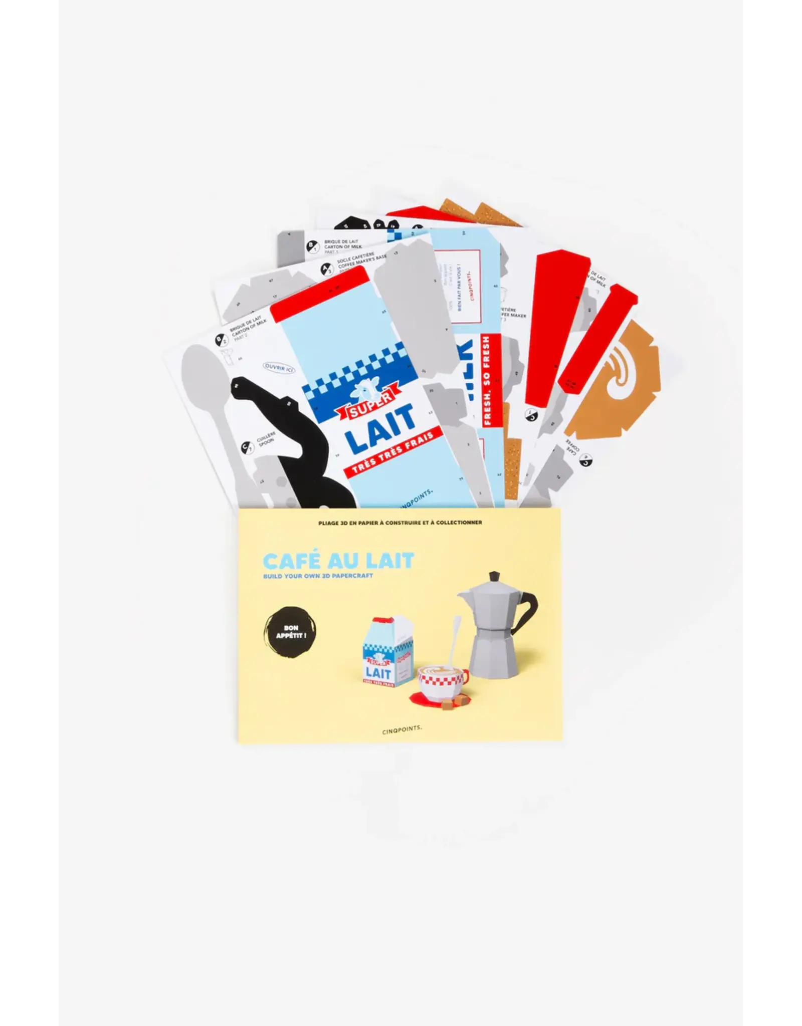 Cinqpoints 3D Paperfood - Cafe au Lait Kit