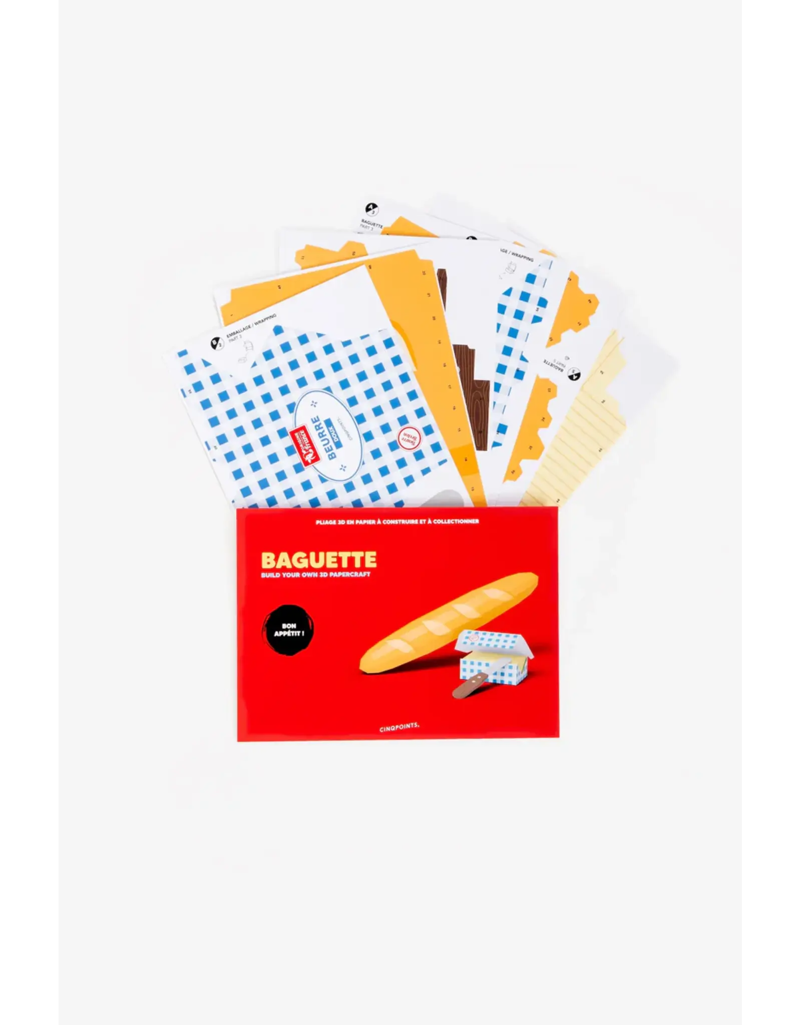 Cinqpoints 3D Paperfood - French Baguette Kit